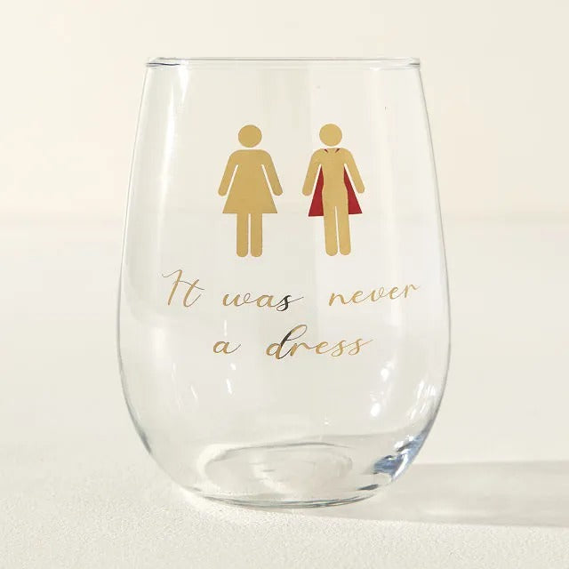 It Was Never a Dress Wine Glass