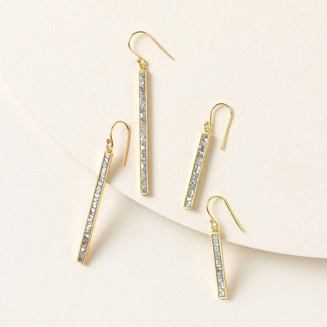 Sliced Raw Diamond Drop Earrings