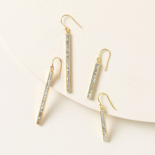 Sliced Raw Diamond Drop Earrings