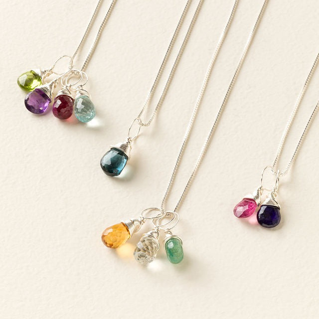 Personalized Birthstone Charm Necklace