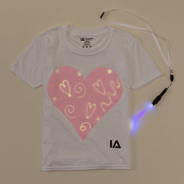 Love Heart Light Up Drawing Tees