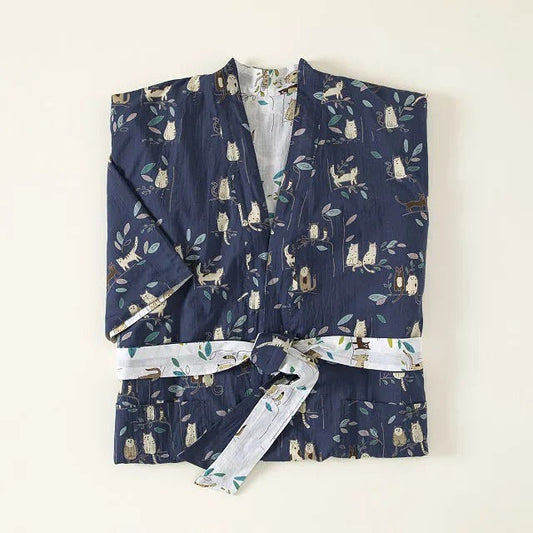Cats Inside and Out Reversible Robe