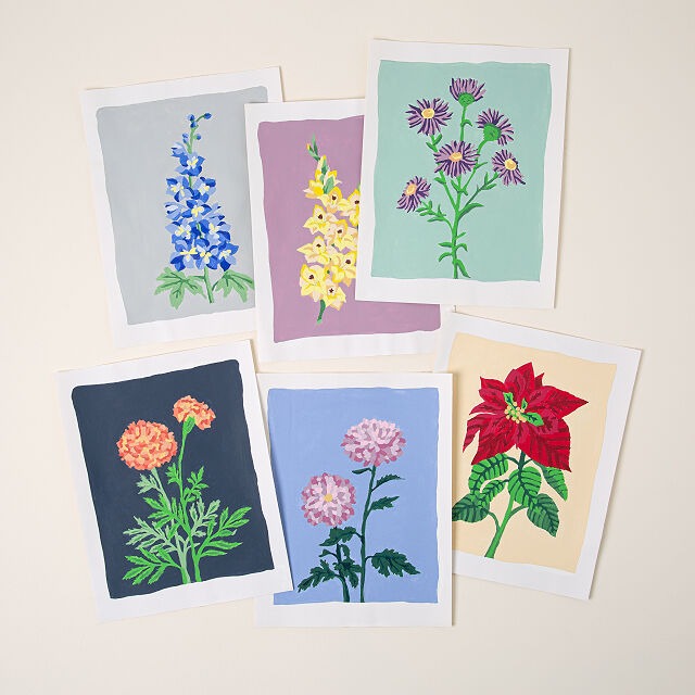 Birth Month Flower Paint-by-Number Kit