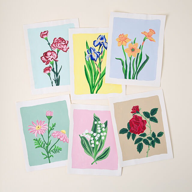 Birth Month Flower Paint-by-Number Kit