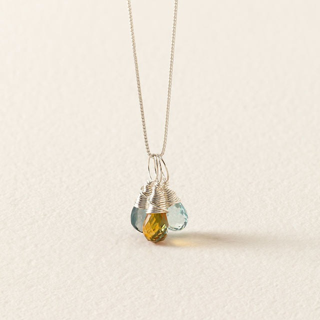 Personalized Birthstone Charm Necklace