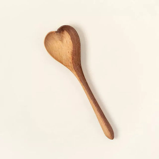 Hand-Carved Heart Serving Spoon