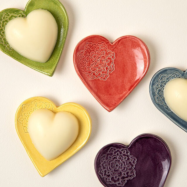 Handmade Heart-Shaped Balm with Dish