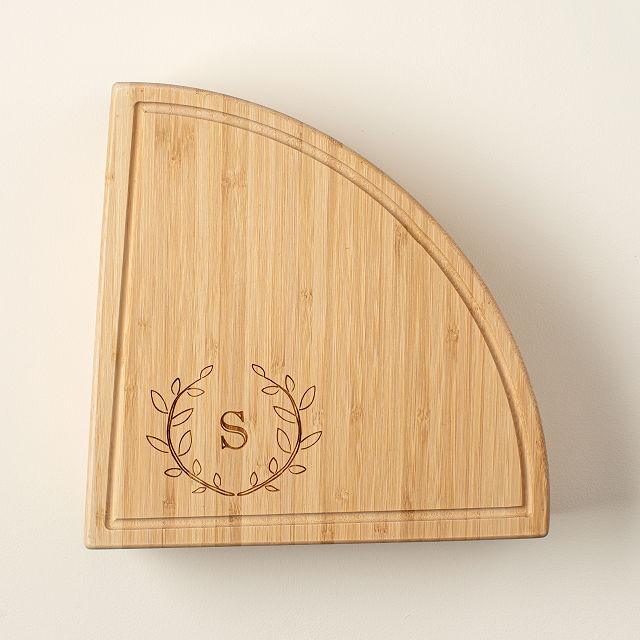 Personalized Compact Swivel Cheese Board